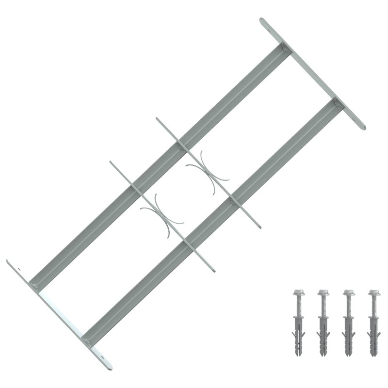 Grille de sécurité pour fenêtres avec 2 barres transversales 632747632747
