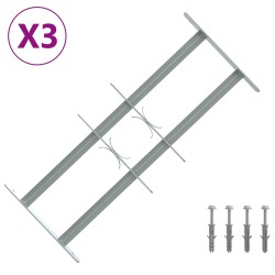 Grille de sécurité pour fenêtres avec 2 barres transversales 632747632747