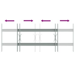 Grille de sécurité pour fenêtres avec 2 barres transversales 632747632747