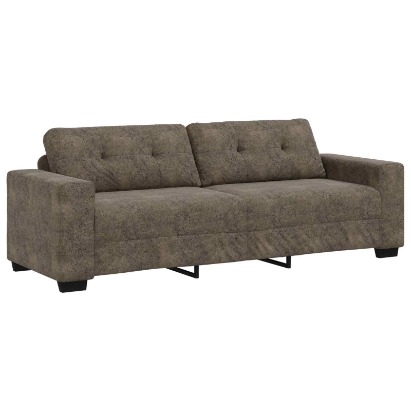 3-Seater Sofa Dark Grey 180 cm Faux Leather - Untranslated 632751632751