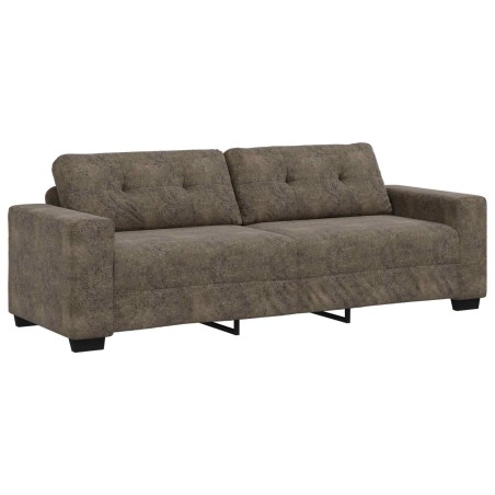 3-Seater Sofa Dark Grey 180 cm Faux Leather - Untranslated 632751632751
