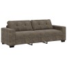 3-Seater Sofa Dark Grey 180 cm Faux Leather - Untranslated 632751632751