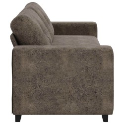 3-Seater Sofa Dark Grey 180 cm Faux Leather - Untranslated 632751632751