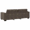 3-Seater Sofa Dark Grey 180 cm Faux Leather - Untranslated 632751632751