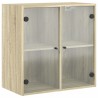 Armoire murale avec portes en verre chêne sonoma 68x37x68,5 cm 632753632753