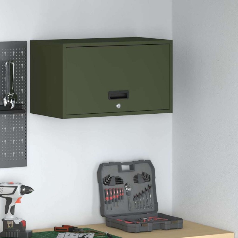 Armoire murale pour garage Vert olive 60 x 33 x 35 cm 632757632757