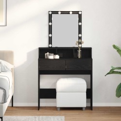 Coiffeuse Chêne noir 80 x 41 x 144,5 cm Bois d'ingénierie 632759632759