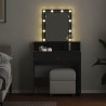 Coiffeuse Chêne noir 80 x 41 x 144,5 cm Bois d'ingénierie 632759632759