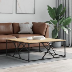 Table basse chêne sonoma 100x100x40 cm bois d'ingénierie 632766632766