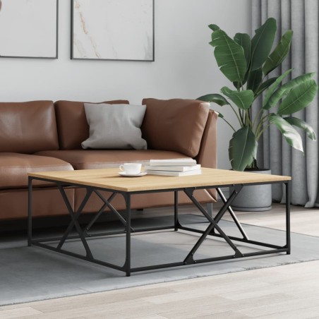 Table basse chêne sonoma 100x100x40 cm bois d'ingénierie 632766632766