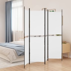 Cloison de séparation 4 panneaux Blanc 200x180 cm Tissu 632775632775