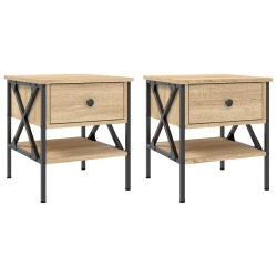 Tables de chevet 2 pcs chêne sonoma 40x42x45 cm bois ingénierie 632788632788
