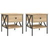 Tables de chevet 2 pcs chêne sonoma 40x42x45 cm bois ingénierie 632788632788