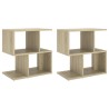 Tables de chevet 2pcs chêne sonoma 50x30x51,5cm bois ingénierie 632789632789