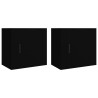 Tables de chevet murales 2 pcs Noir 50x30x47 cm 632790632790