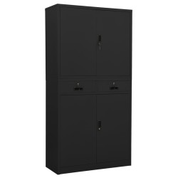 Armoire de bureau Anthracite 90x40x180 cm Acier 632791632791