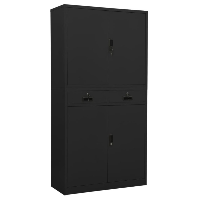 Armoire de bureau Anthracite 90x40x180 cm Acier 632791632791