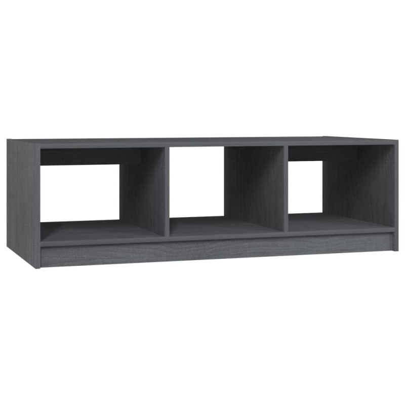 Table basse gris 110x50x34 cm bois de pin massif 632793632793