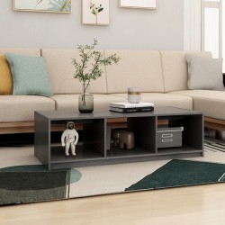 Table basse gris 110x50x34 cm bois de pin massif 632793632793