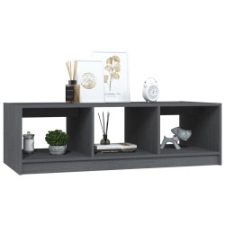 Table basse gris 110x50x34 cm bois de pin massif 632793632793