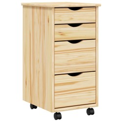 Cabinet roulant avec bureau avec roue MOSS Vernis transparent 632800632800
