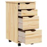 Cabinet roulant avec bureau avec roue MOSS Vernis transparent 632800632800