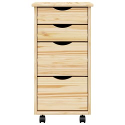 Cabinet roulant avec bureau avec roue MOSS Vernis transparent 632800632800