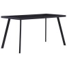   Table à manger Noir 140x70x75 cm Verre trempé 632811632811