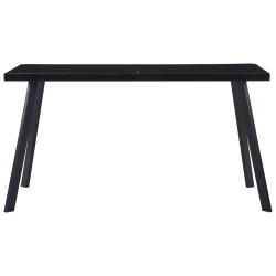   Table à manger Noir 140x70x75 cm Verre trempé 632811632811