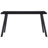   Table à manger Noir 140x70x75 cm Verre trempé 632811632811