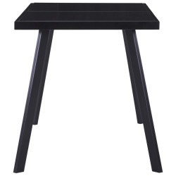   Table à manger Noir 140x70x75 cm Verre trempé 632811632811