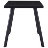   Table à manger Noir 140x70x75 cm Verre trempé 632811632811