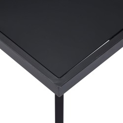   Table à manger Noir 140x70x75 cm Verre trempé 632811632811