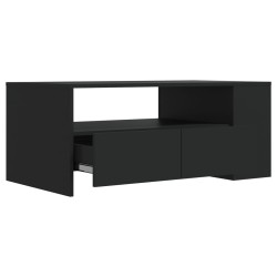 Table basse noir 102x55x42 cm bois d'ingénierie 632822632822