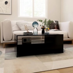 Table basse noir 102x55x42 cm bois d'ingénierie 632822632822