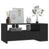 Table basse noir 102x55x42 cm bois d'ingénierie 632822632822
