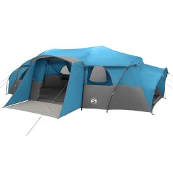 Tente familiale avec auvent imperméable Bleu 18-Personnes 632823632823