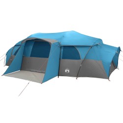 Tente familiale avec auvent imperméable Bleu 18-Personnes 632823632823