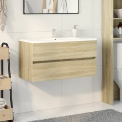 Armoire d'évier Chêne sonoma 90x38,5x45 cm Aggloméré 632824632824
