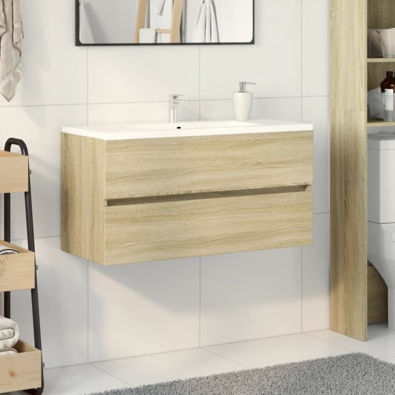Armoire d'évier Chêne sonoma 90x38,5x45 cm Aggloméré 632824632824