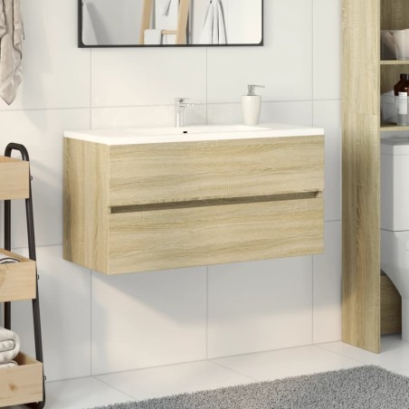 Armoire d'évier Chêne sonoma 90x38,5x45 cm Aggloméré 632824632824