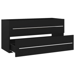 Armoire d'évier Noir 100x38,5x48 cm Bois d’ingénierie 632825632825