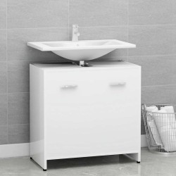 Armoire de salle de bain Blanc 60x33x61 cm Bois d'ingénierie 632827632827