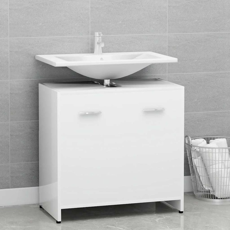 Armoire de salle de bain Blanc 60x33x61 cm Bois d'ingénierie 632827632827