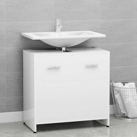 Armoire de salle de bain Blanc 60x33x61 cm Bois d'ingénierie 632827632827