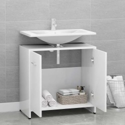 Armoire de salle de bain Blanc 60x33x61 cm Bois d'ingénierie 632827632827