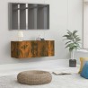 Meuble TV chêne fumé 80x30x30 cm bois d'ingénierie 632829632829