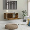Meuble TV chêne fumé 80x30x30 cm bois d'ingénierie 632829632829