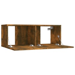 Meuble TV chêne fumé 80x30x30 cm bois d'ingénierie 632829632829