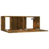 Meuble TV chêne fumé 80x30x30 cm bois d'ingénierie 632829632829
